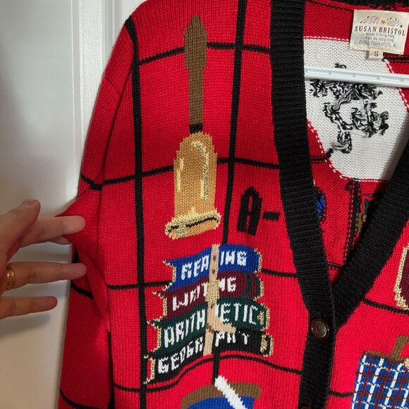 Vintage Susan Bristol Teacher Sweater Made in Hong Kong, Size Small - Picture 2 of 8